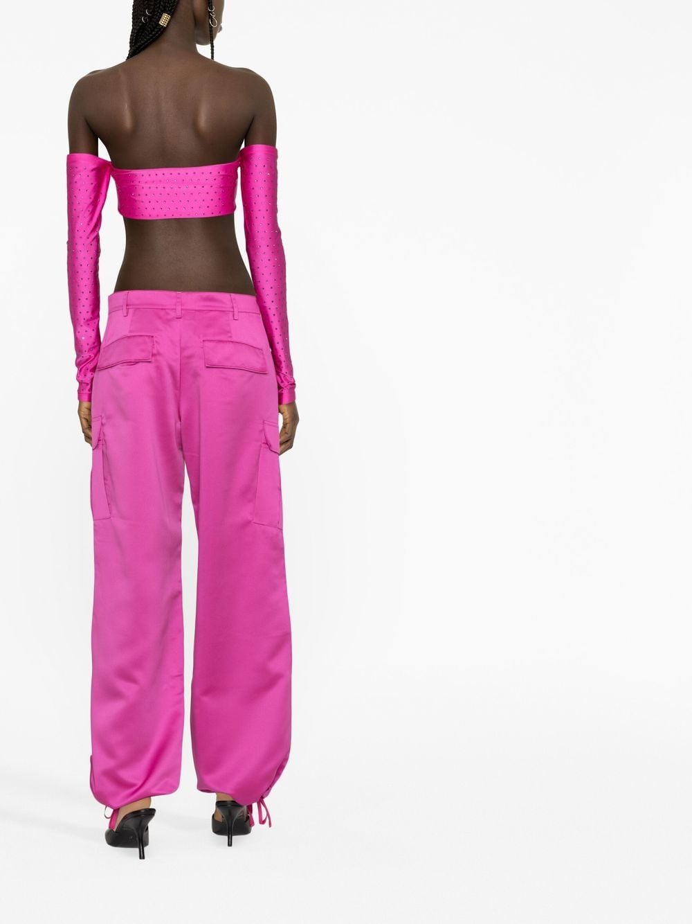Shop The Andamane High-waisted Cargo Trousers In Pink