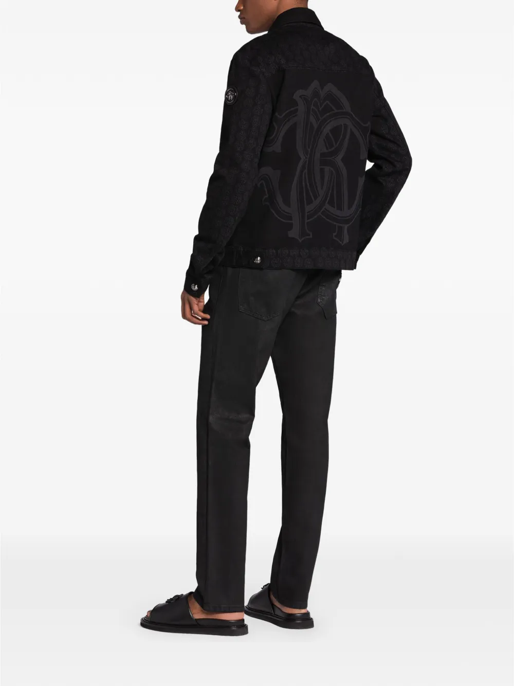  Roberto Cavalli Vaqueros Rectos - Negro 