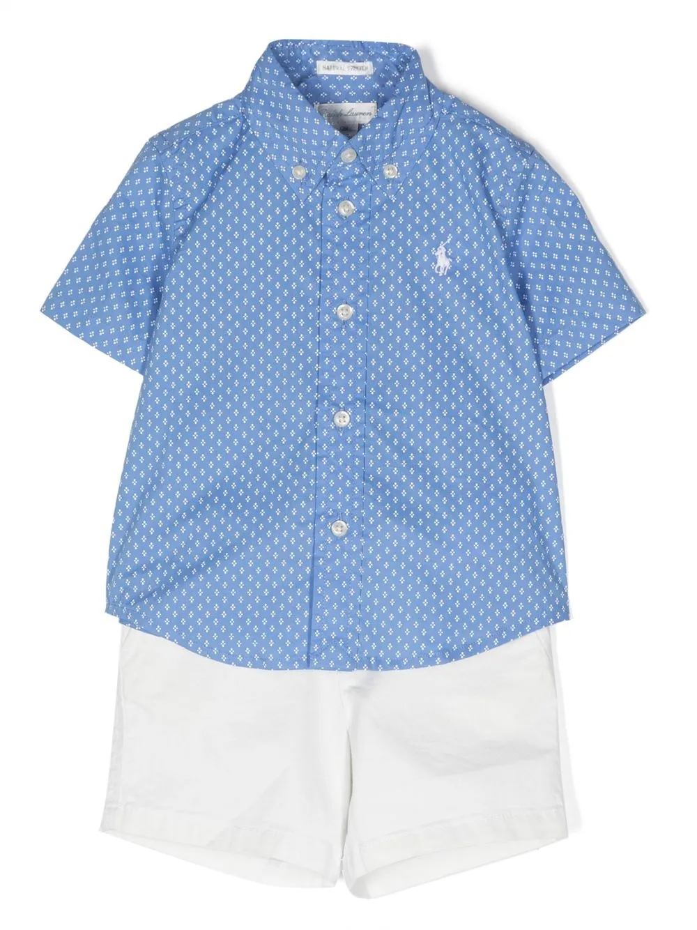 

Ralph Lauren Kids set de shorts y playera - Blanco