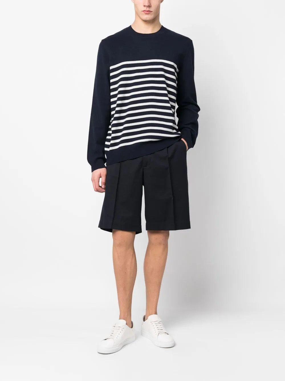 

A.P.C. striped crew-neck jumper - Blue