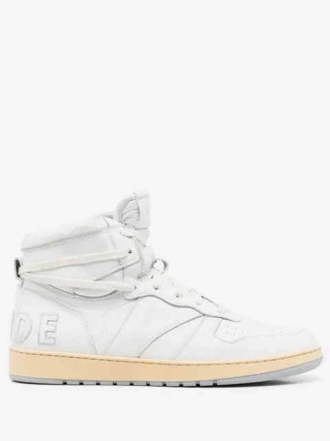 RHUDE logo patch hi-top sneakers