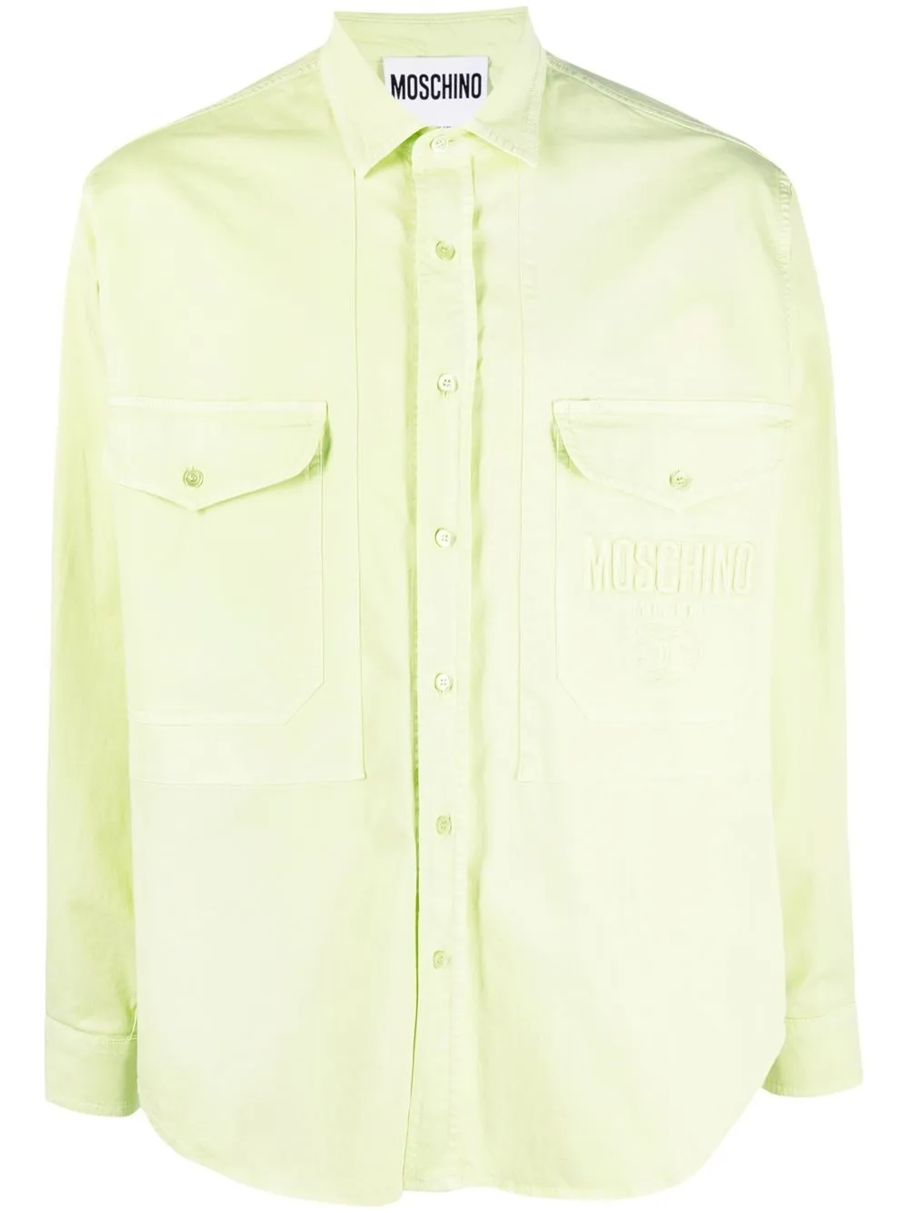 

Moschino camisa con logo bordado - Verde