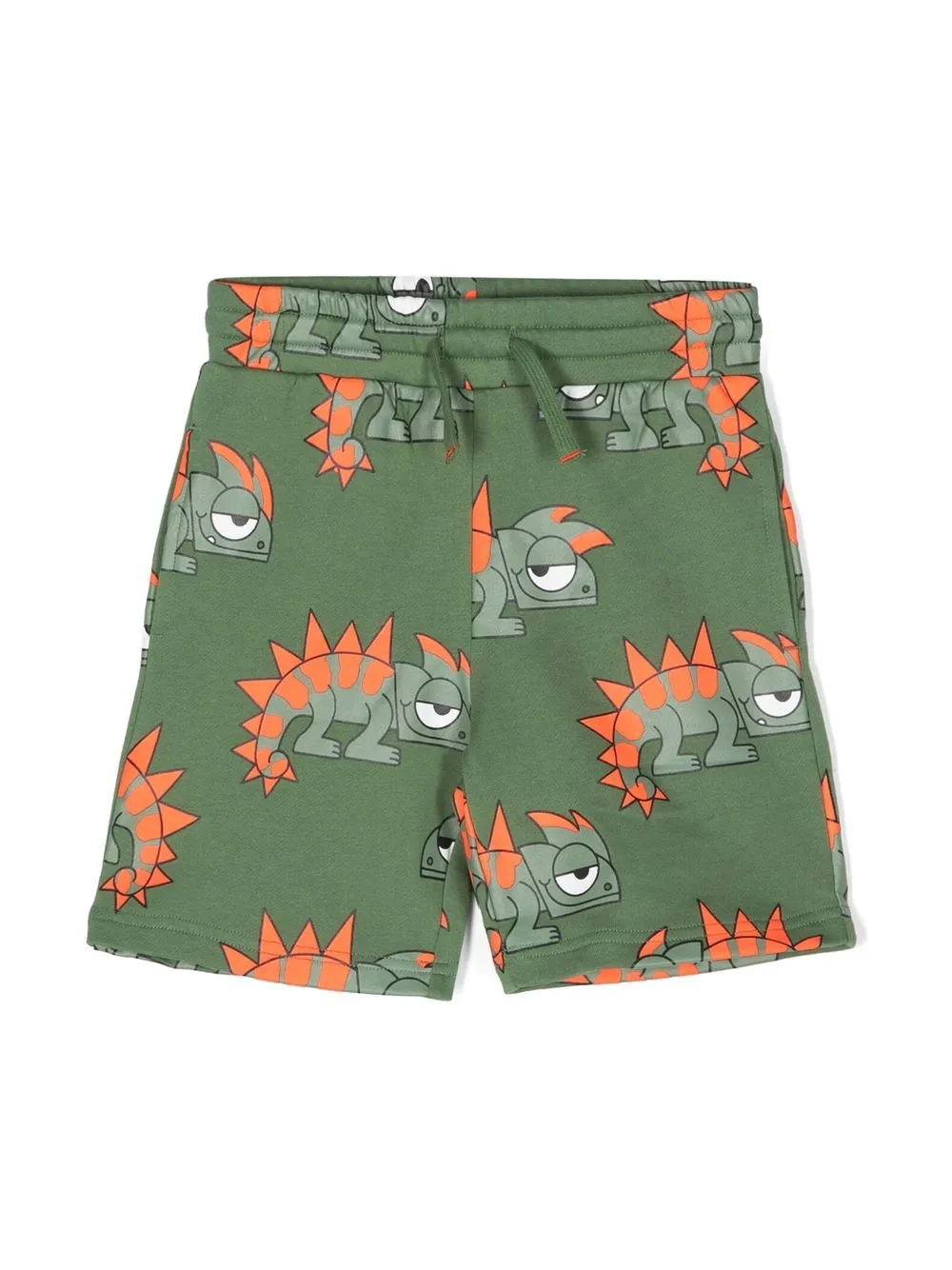 

Stella McCartney Kids lizard-print cotton shorts - Green