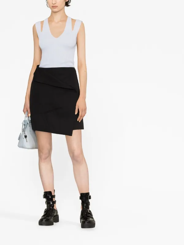 ALEXANDER MCQUEEN ストライプ ハイウエスト ミディ スカート 23AW NEW】Alexander mcqueen_women / サークルミディスカート