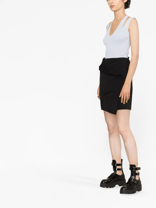 ミニスカート Alexander Mcqueen Wool Mini Skirt Alexander McQueen ウール ミニスカート | ブラック | FARFETCH JP