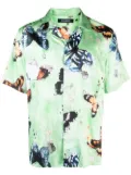 Nahmias butterfly print short-sleeve shirt - Green