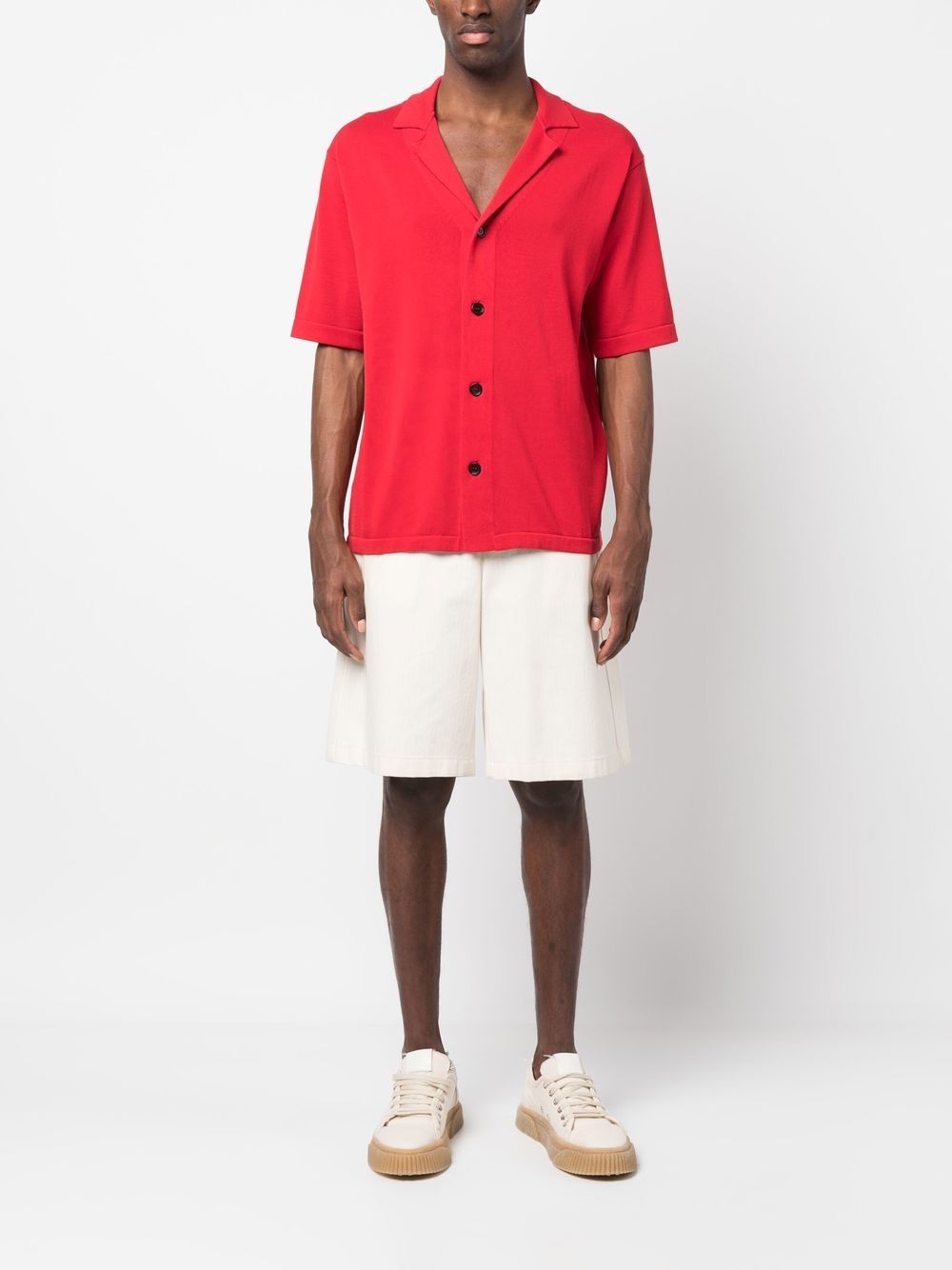 Roberto Collina Overhemd met korte mouwen - Rood