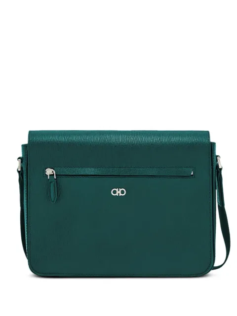 Ferragamo Gancini leather messenger bag