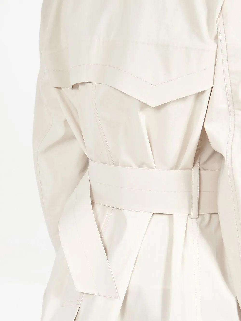 Ferragamo Trenchcoat met enkele rij knopen Wit
