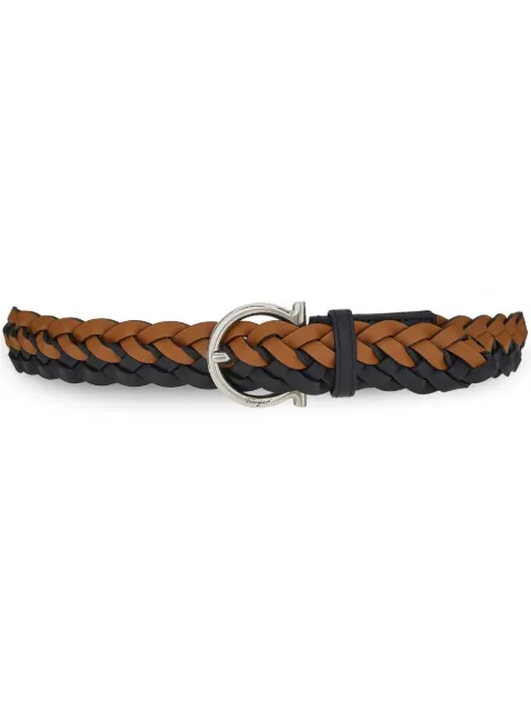 Ferragamo Gancini braided leather belt