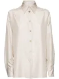 Ferragamo technical satin shirt - White