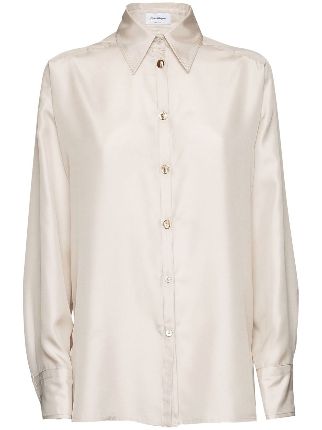 Ferragamo Technical Satin Shirt - Farfetch