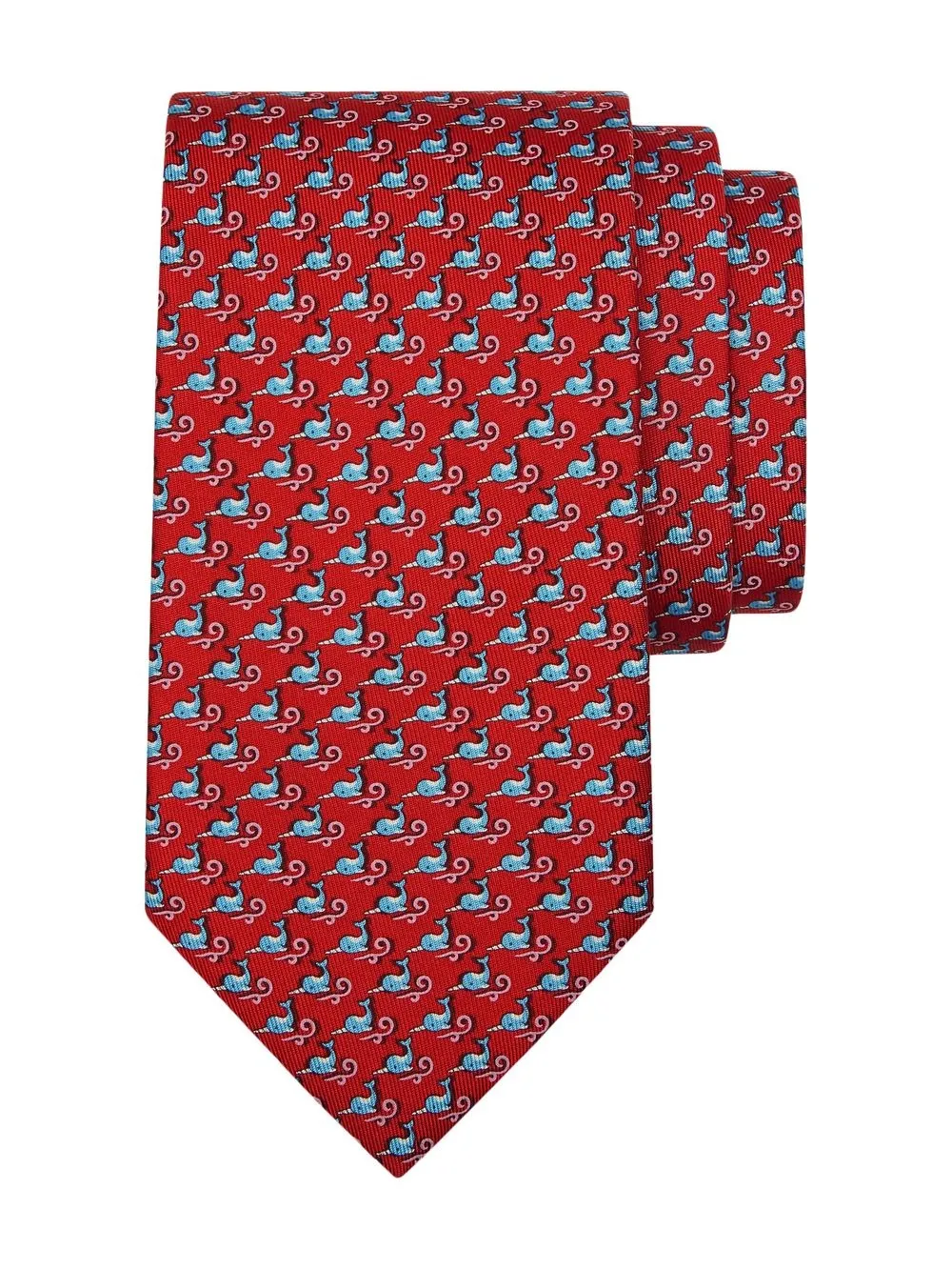 Ferragamo Stropdas met print - Rood