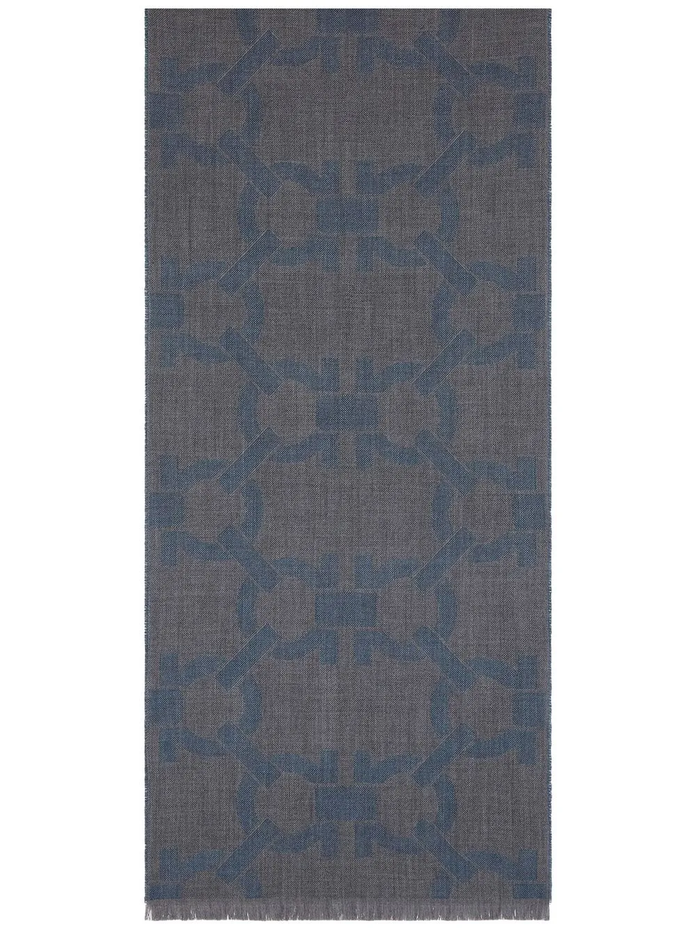 

Ferragamo Gancini intarsia knit scarf - Blue