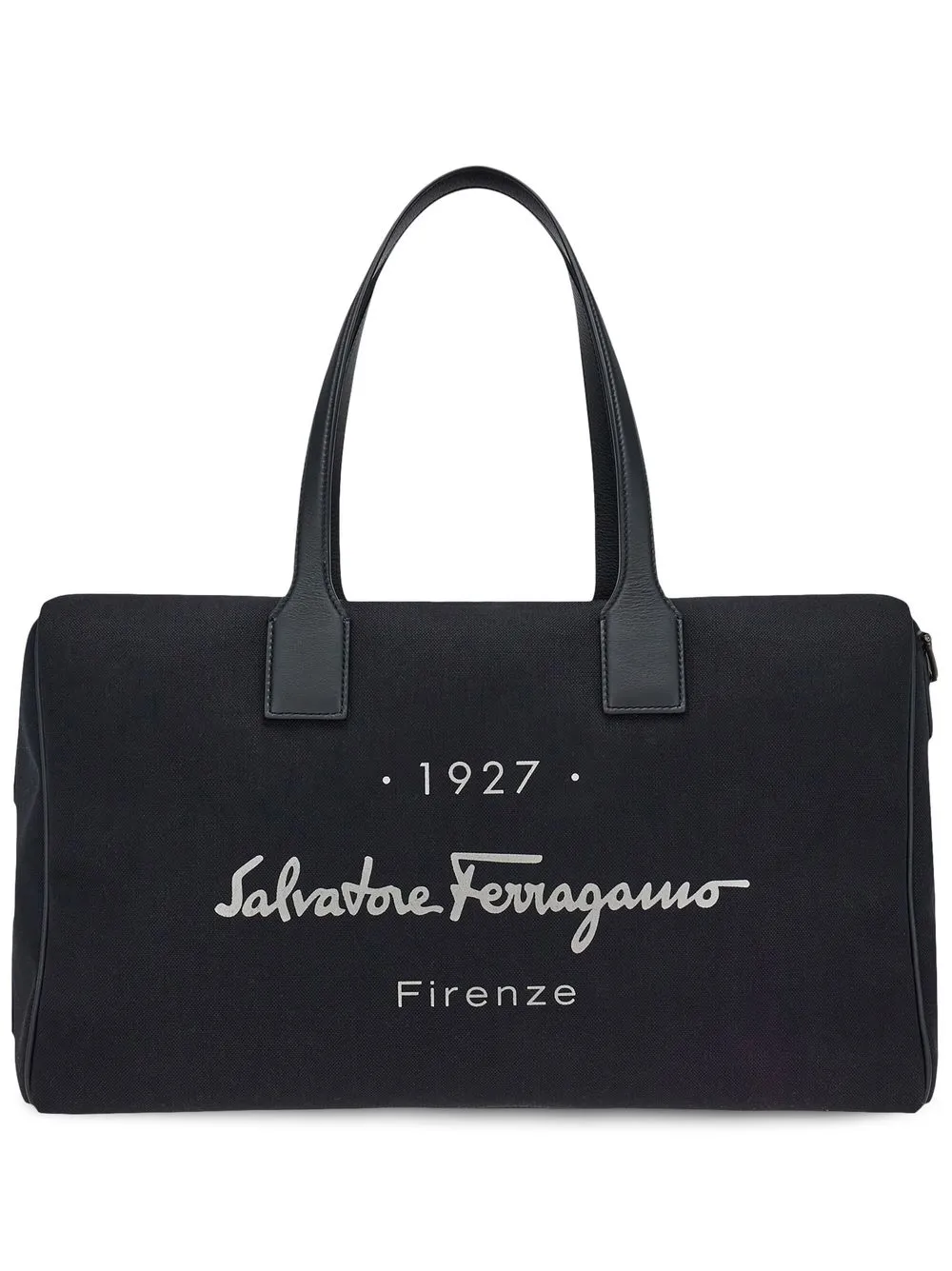Ferragamo top-zip fastening logo-print holdall - Black