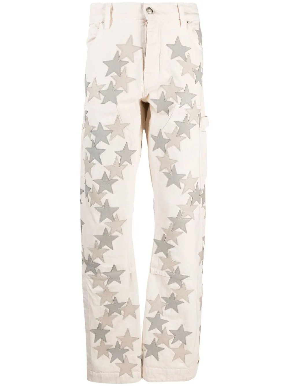 

AMIRI star patch straight-leg jeans - Neutrals