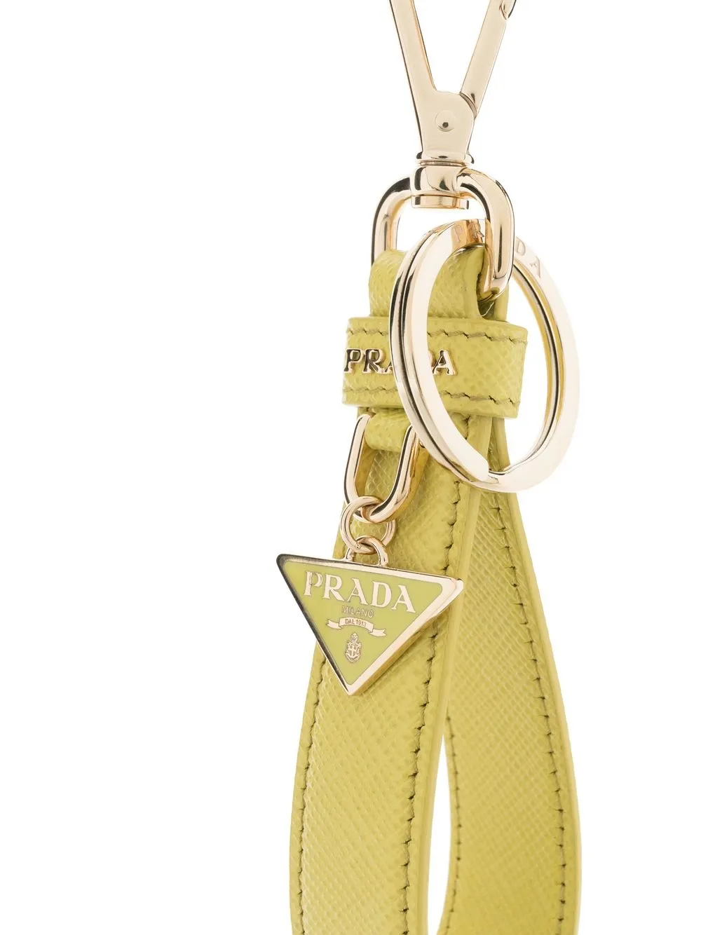 Prada Triangle Logo Keyring Farfetch