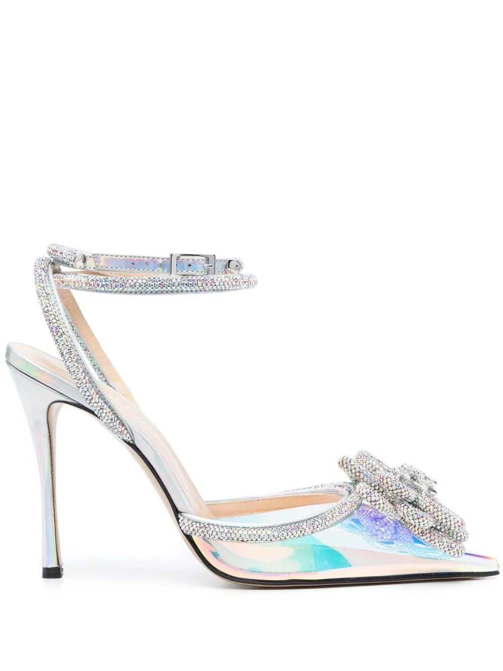 

MACH & MACH rhinestone-embellished iridescent-effect pumps - Grey