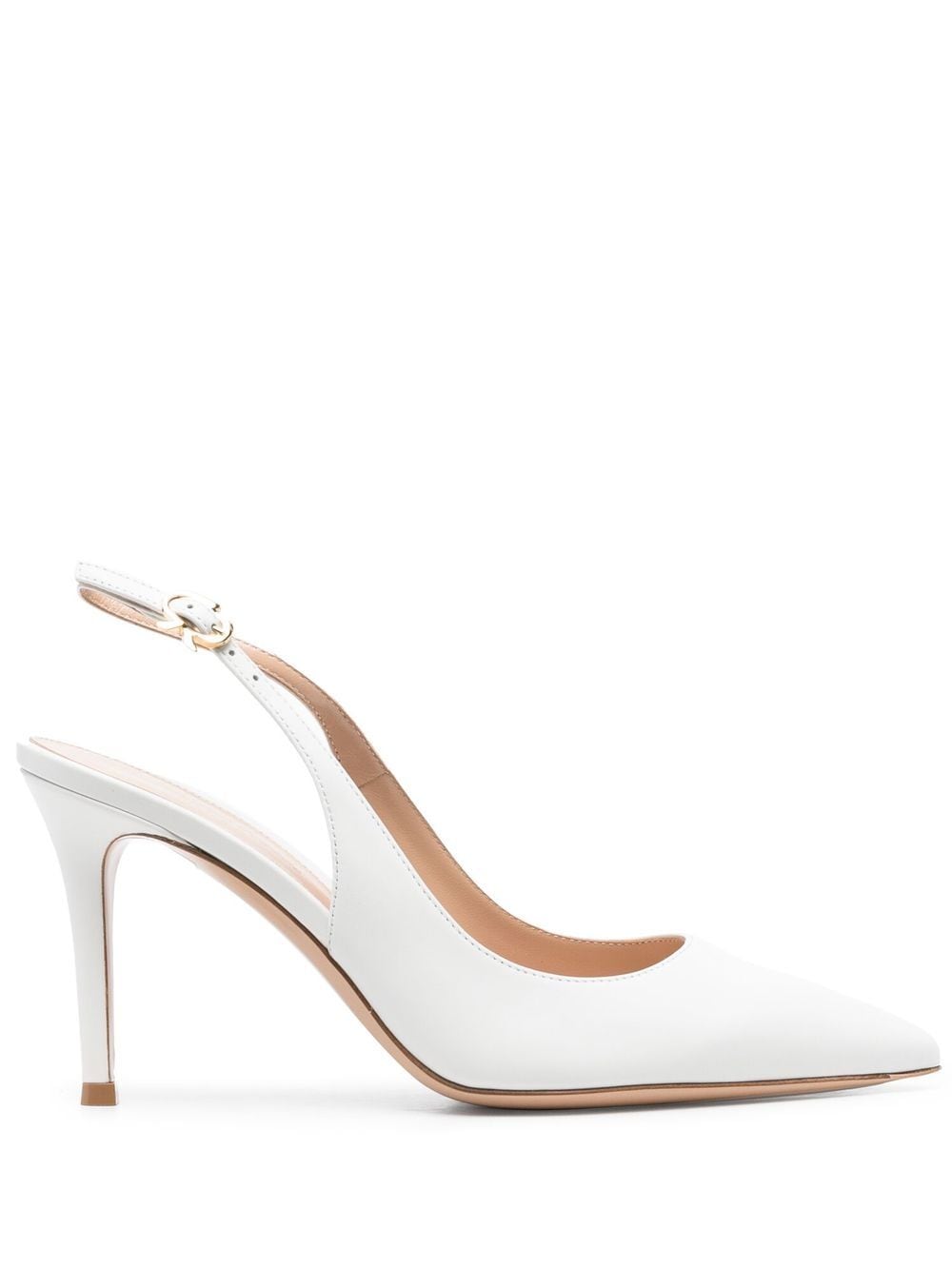 Gianvito Rossi 95mm Slingback Pumps In Weiss