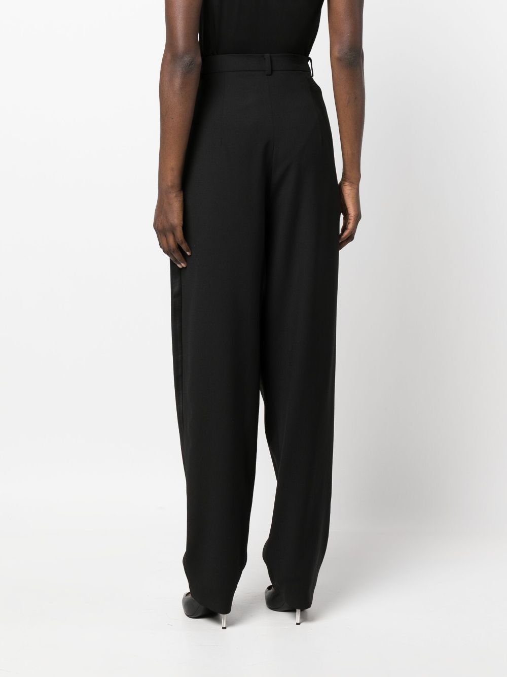 Shop Magda Butrym High-waisted Tailored Trousers In Black