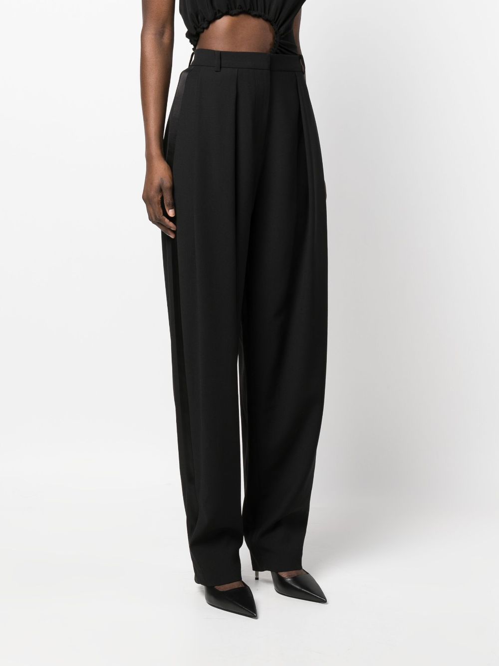 Shop Magda Butrym High-waisted Tailored Trousers In Black