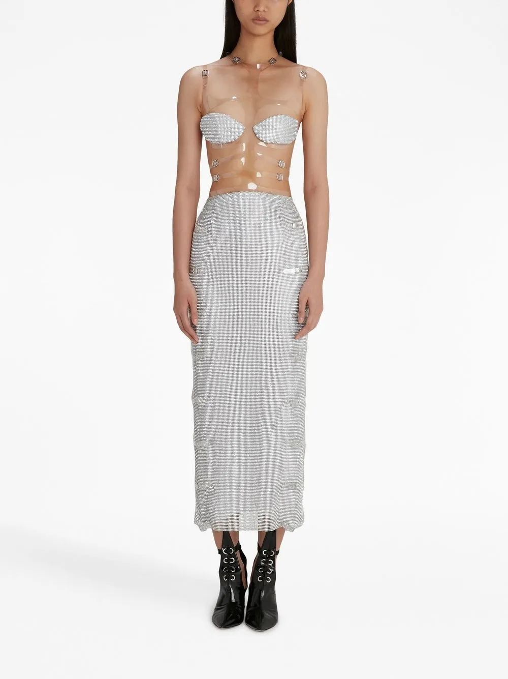 Christopher Kane Jurk met mesh - Wit