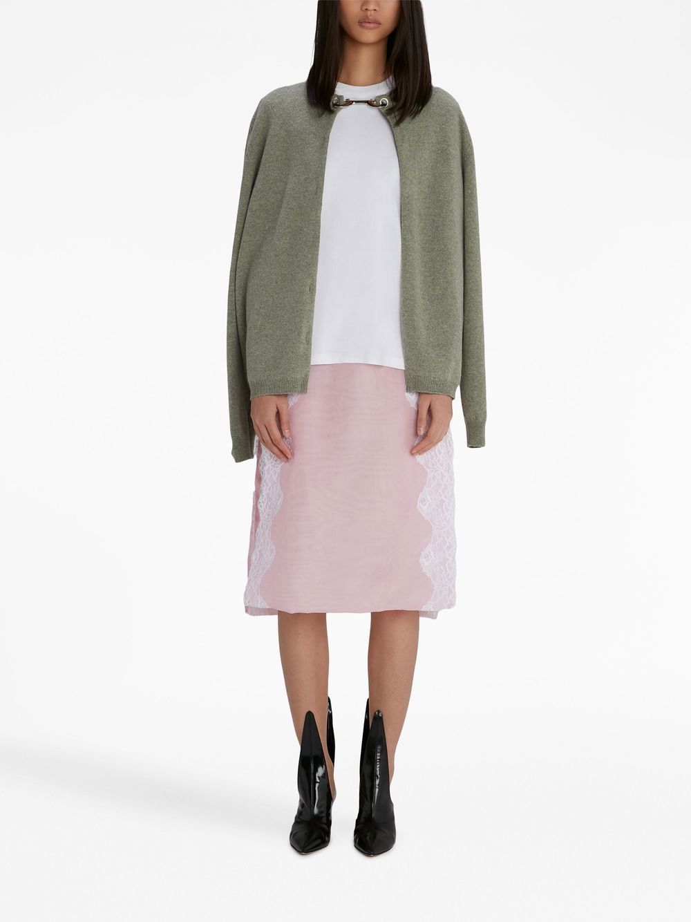 Christopher Kane Balmoral Trigger Hook cardigan - SAGE GREEN