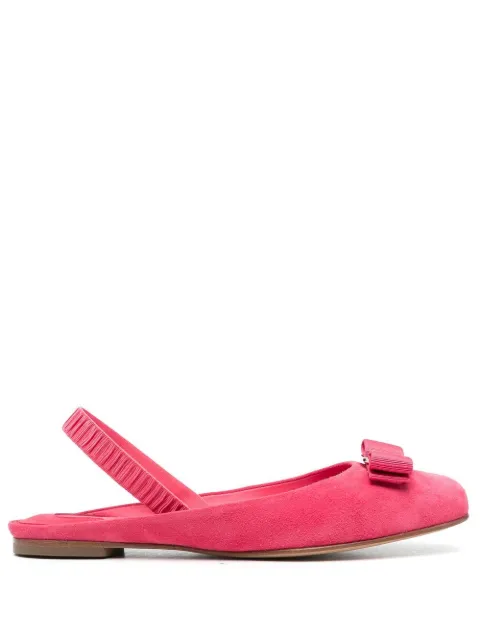 Ferragamo Suede ballerina shoes