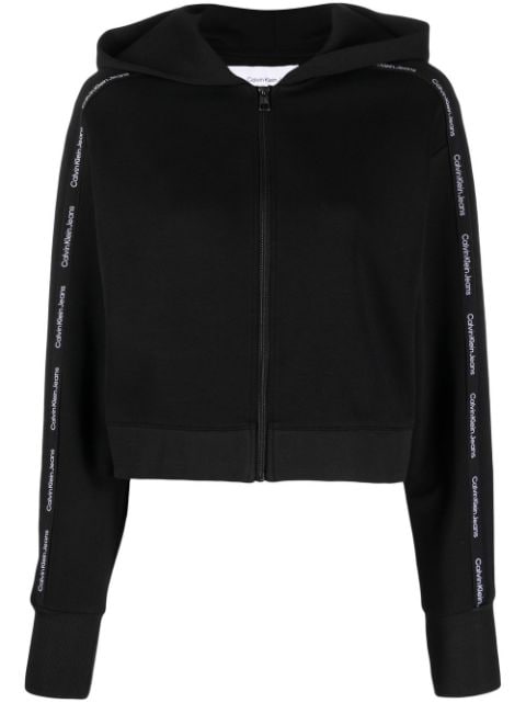 Calvin Klein Jeans logo-detail zip-up hoodie 