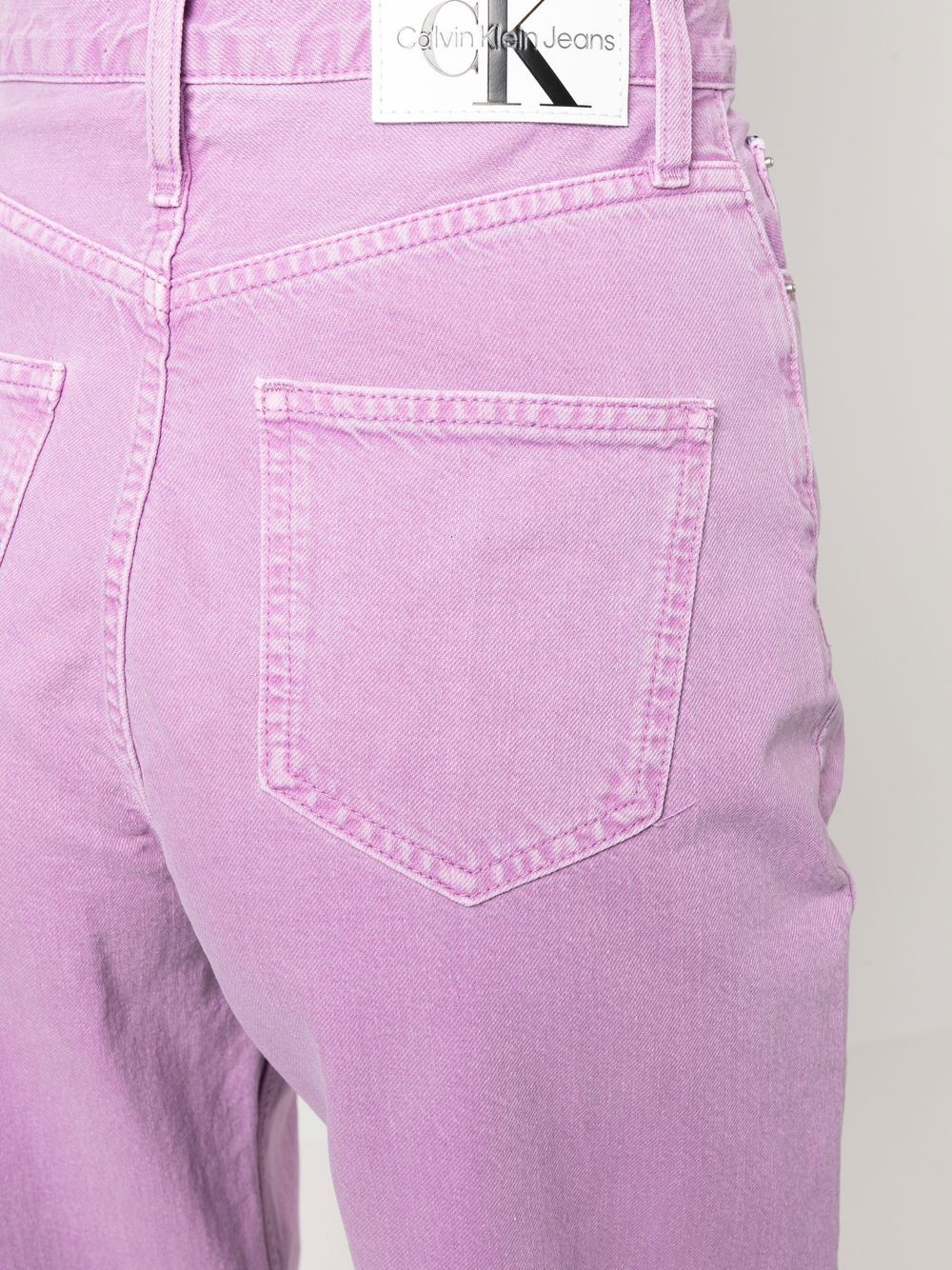 Shop Calvin Klein Jeans Est.1978 High-waisted Wide-leg Jeans In Purple