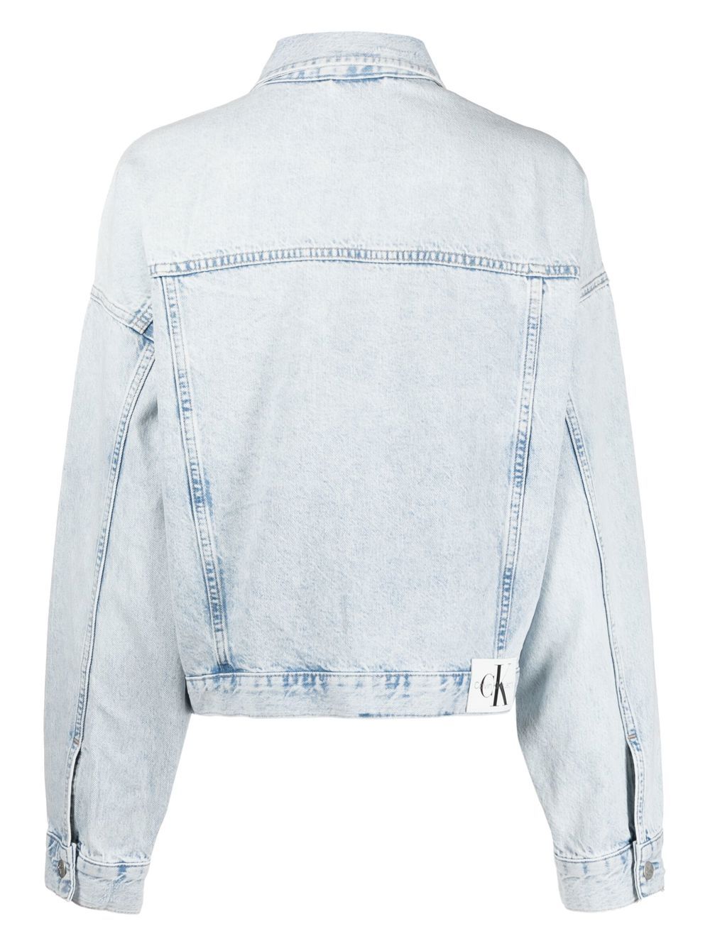 Calvin Klein Jeans logo-patch Washed Denim Jacket - Farfetch