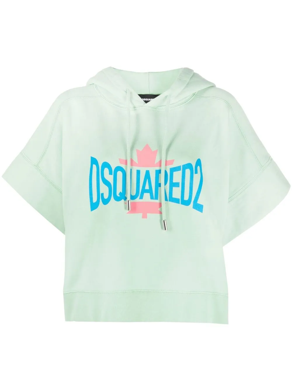 

Dsquared2 hoodie manga corta con logo estampado - Verde