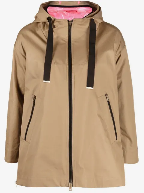 Herno reversible zip-up hooded jacket