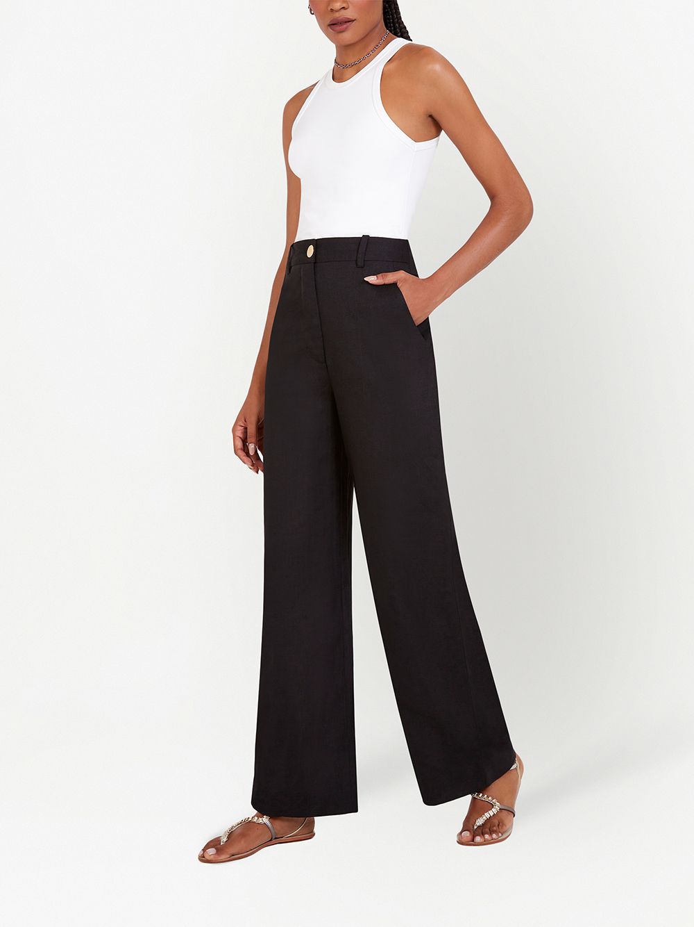 Bo.Bô high-waisted Linen Trousers - Farfetch