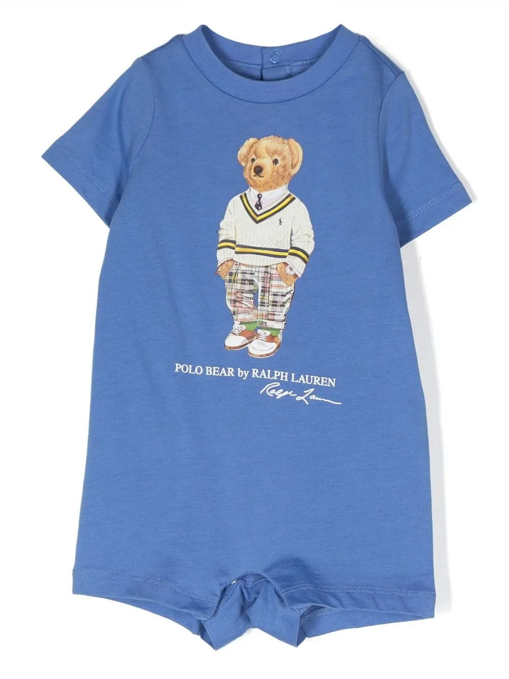

Ralph Lauren Kids mameluco con motivo Polo Bear - Azul