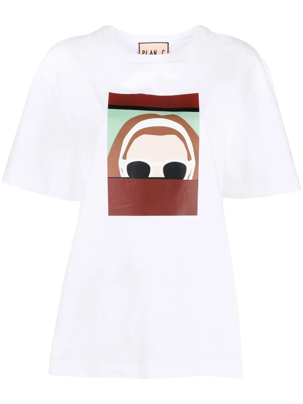 

Plan C graphic-print cotton T-shirt - White