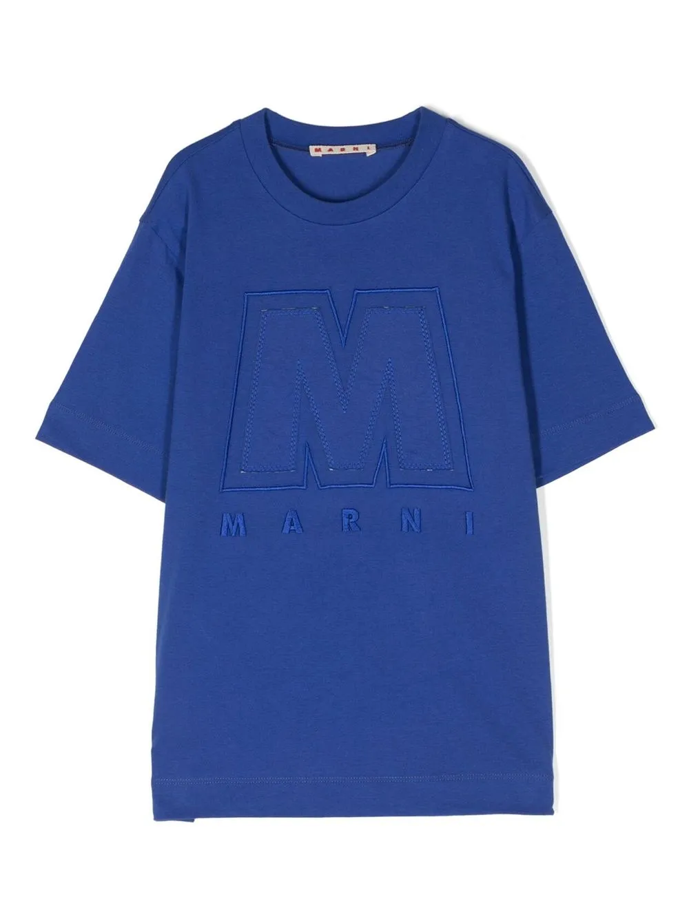 

Marni Kids playera manga corta con logo bordado - Azul