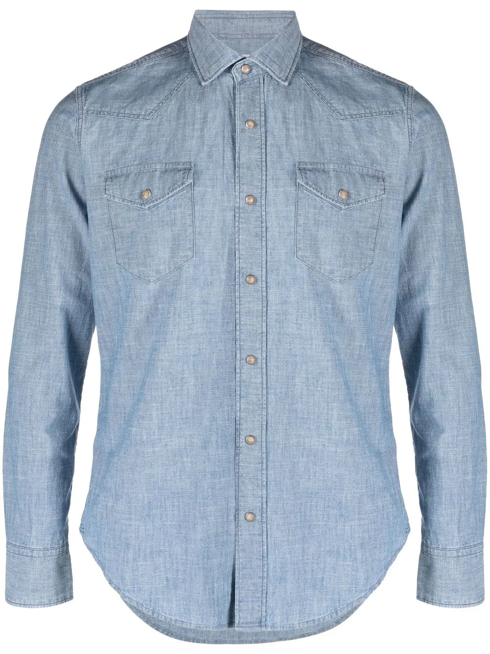 Eleventy long-sleeved faux-denim Shirt - Farfetch