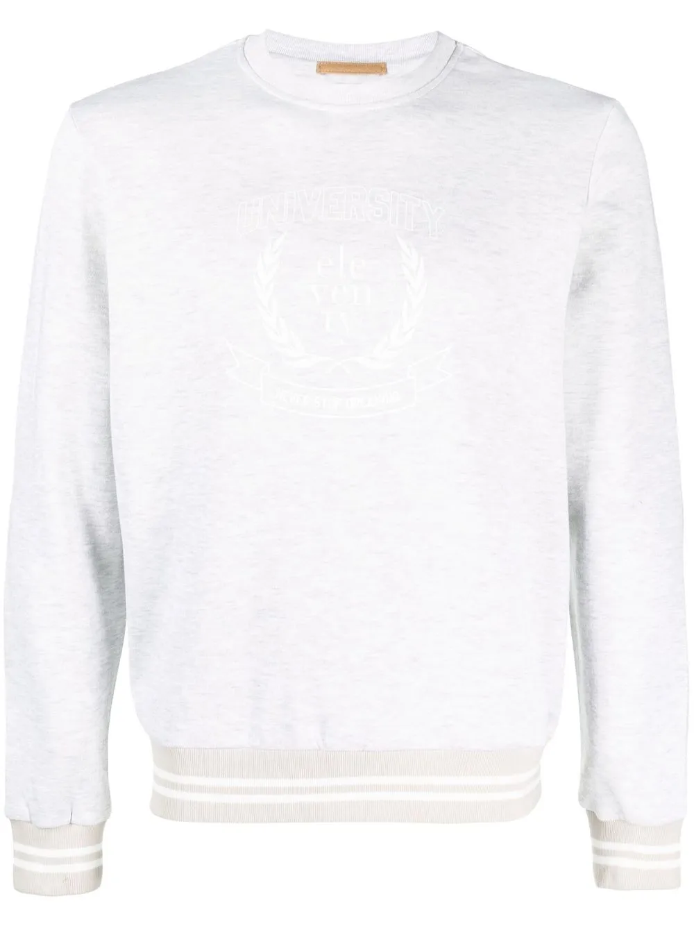 

Eleventy logo-print cotton-blend sweatshirt - Grey