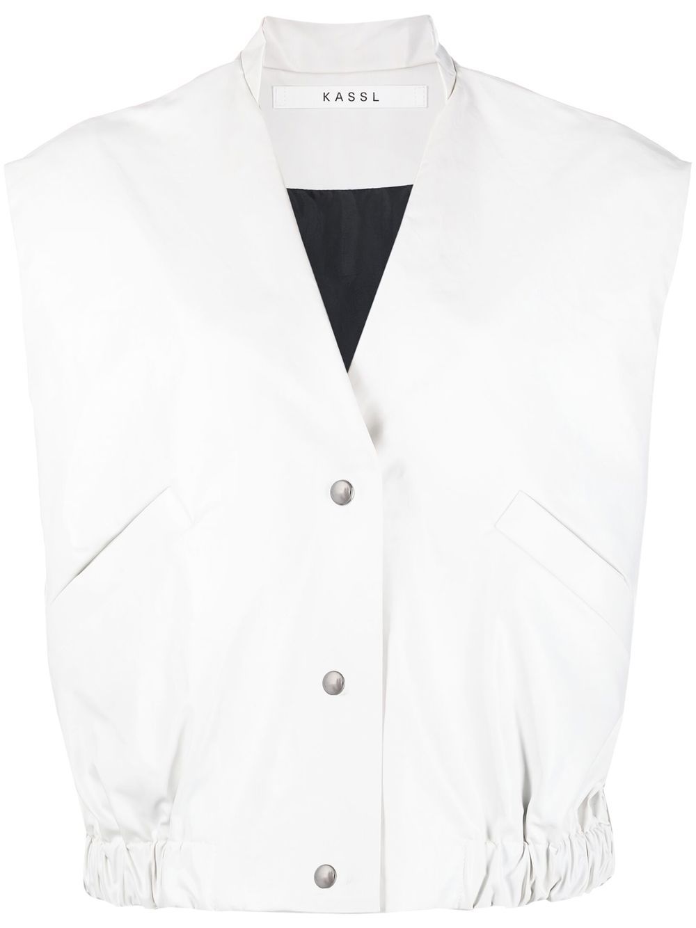 

KASSL Editions padded V-neck gilet - White