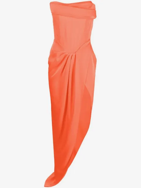 Alex Perry Harland draped satin corset gown