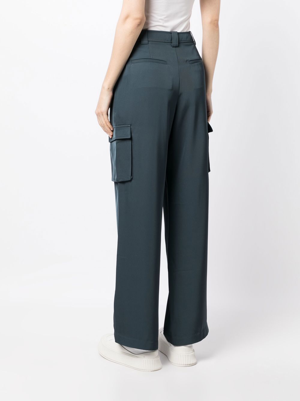Shop Rails Harlow Satin Cargo Trousers In Blue