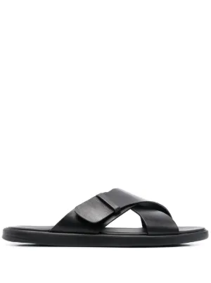 Dolce & Gabbana DGロゴ レザーサンダル | ブラック | FARFETCH JP