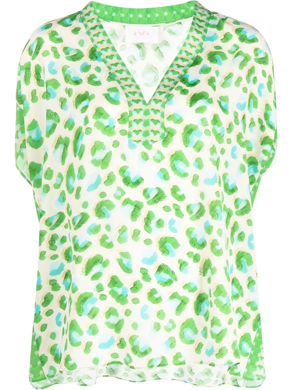 

IVI colourful-print blouse vest - Neutrals