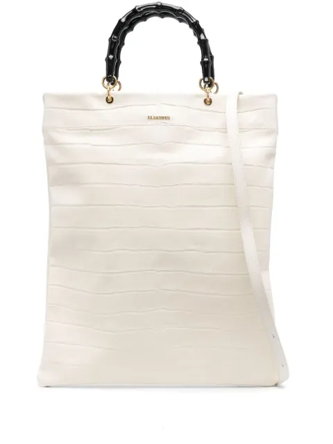 Jil Sander tote con efecto de piel de cocodrilo