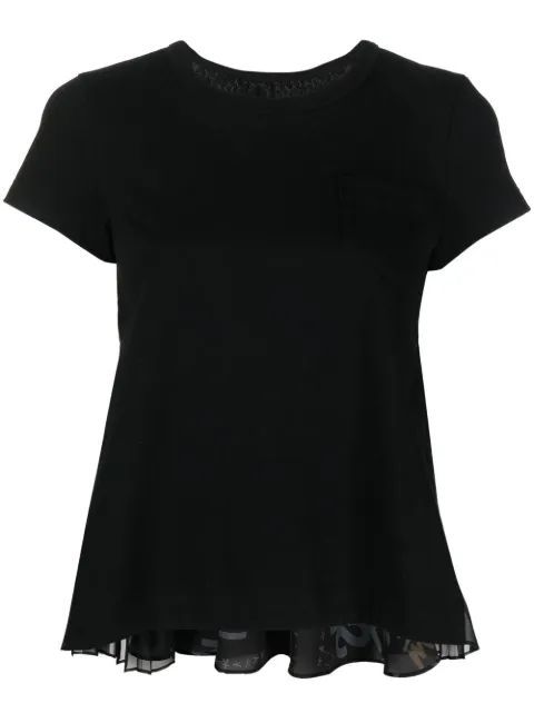 sacai contrast-back cotton T-shirt