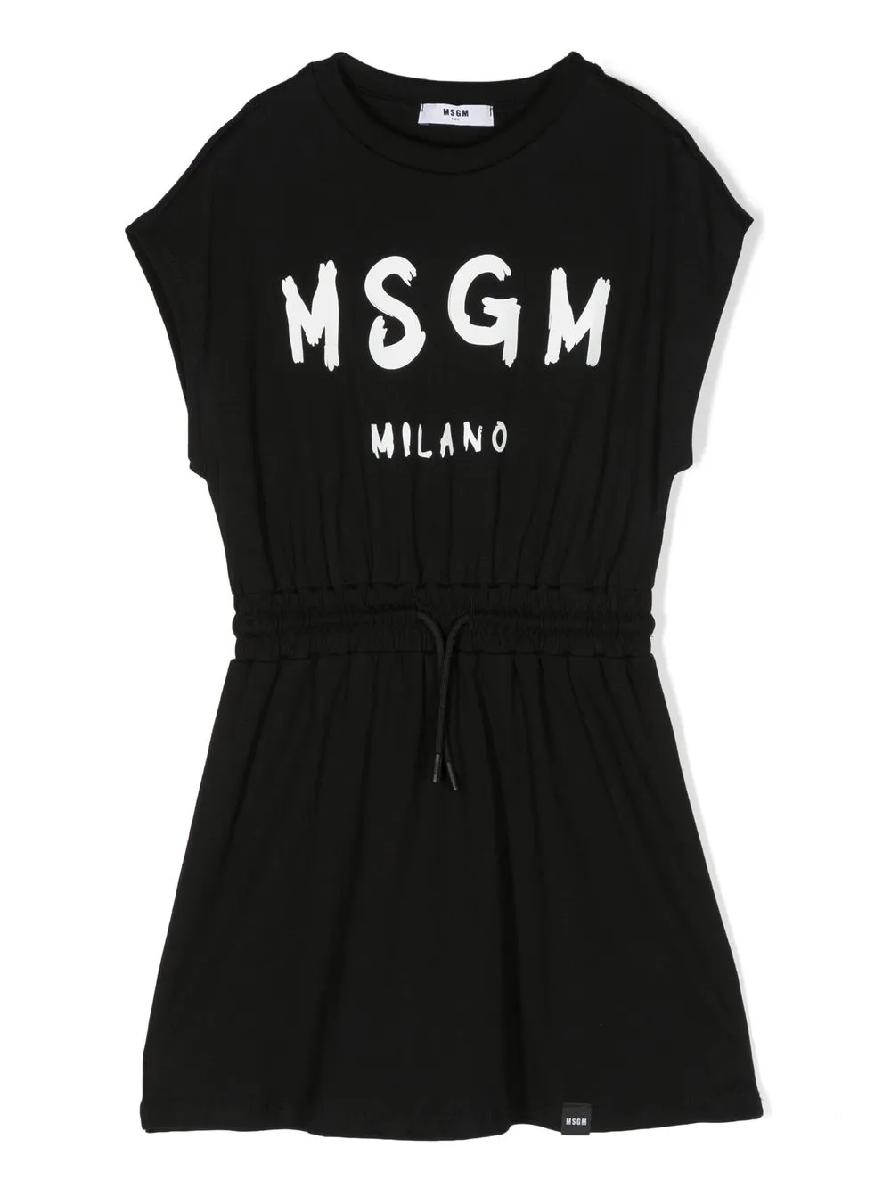 

MSGM Kids vestido sin mangas con logo estampado - Negro