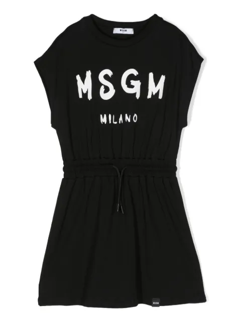 MSGM Kids logo-print sleeveless dress 