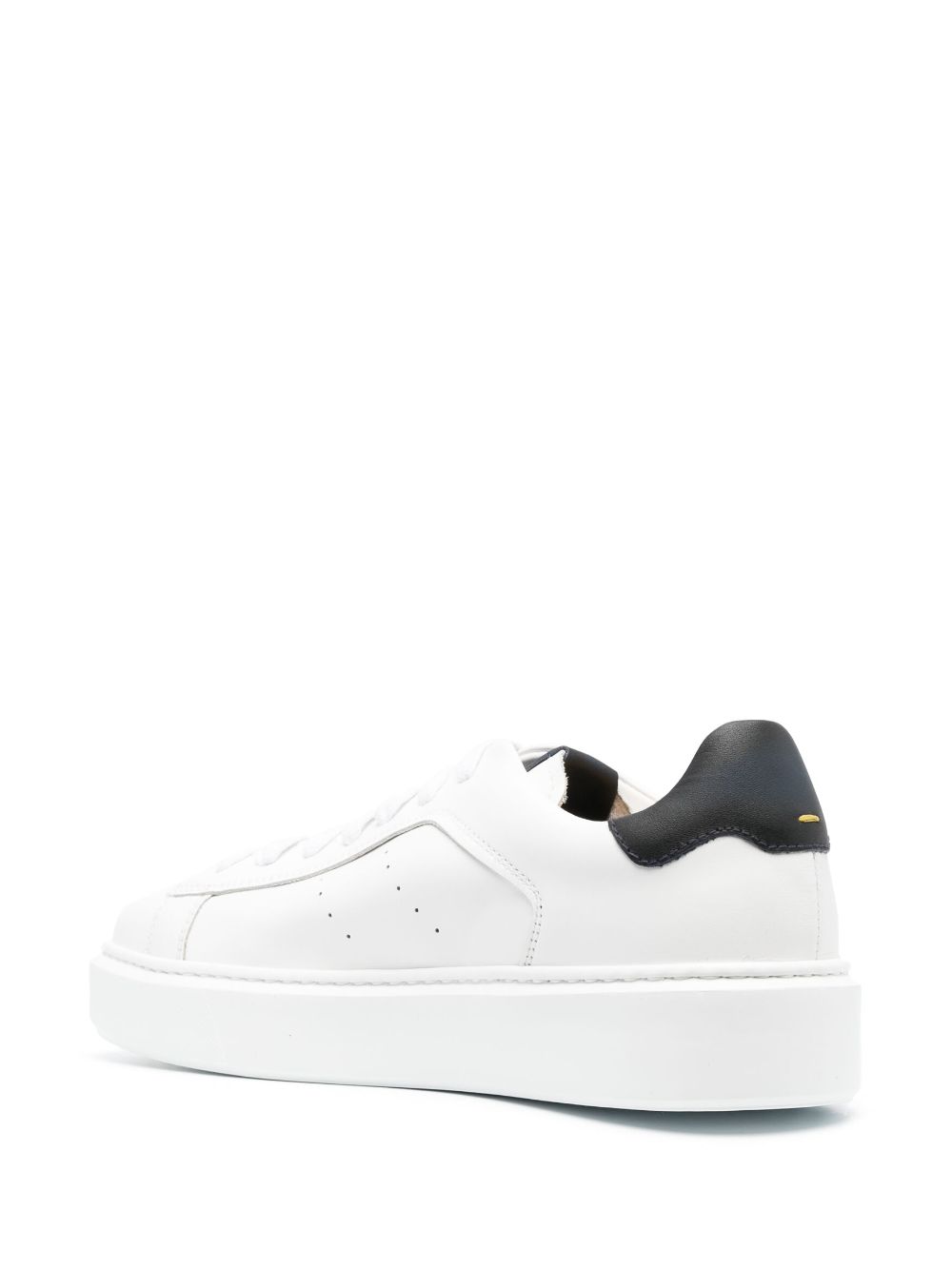 Shop Doucal's Leather Low-top Sneakers In White