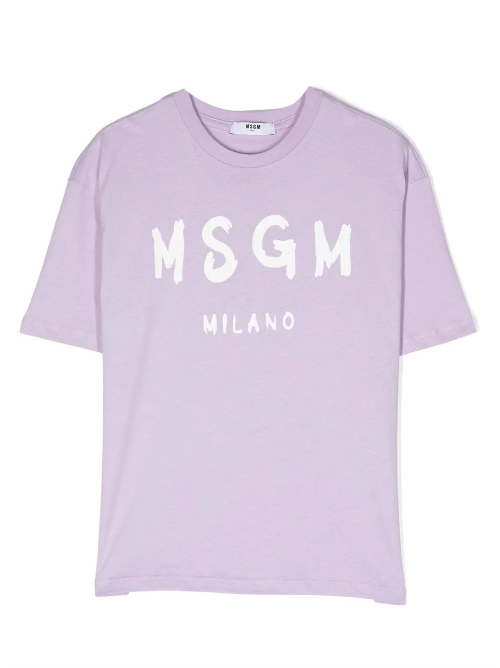 

MSGM Kids logo-print cotton T-shirt - Purple